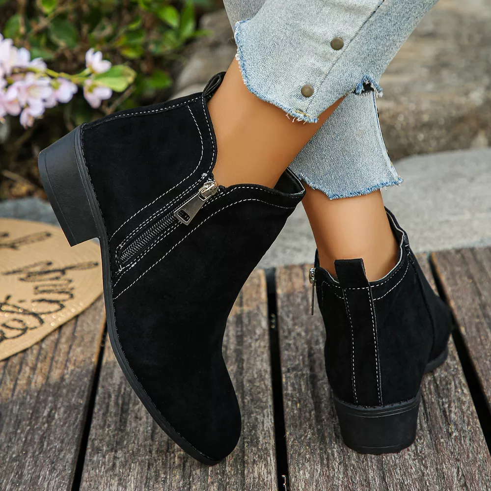 Point Toe Block Heels Boots, image 9
