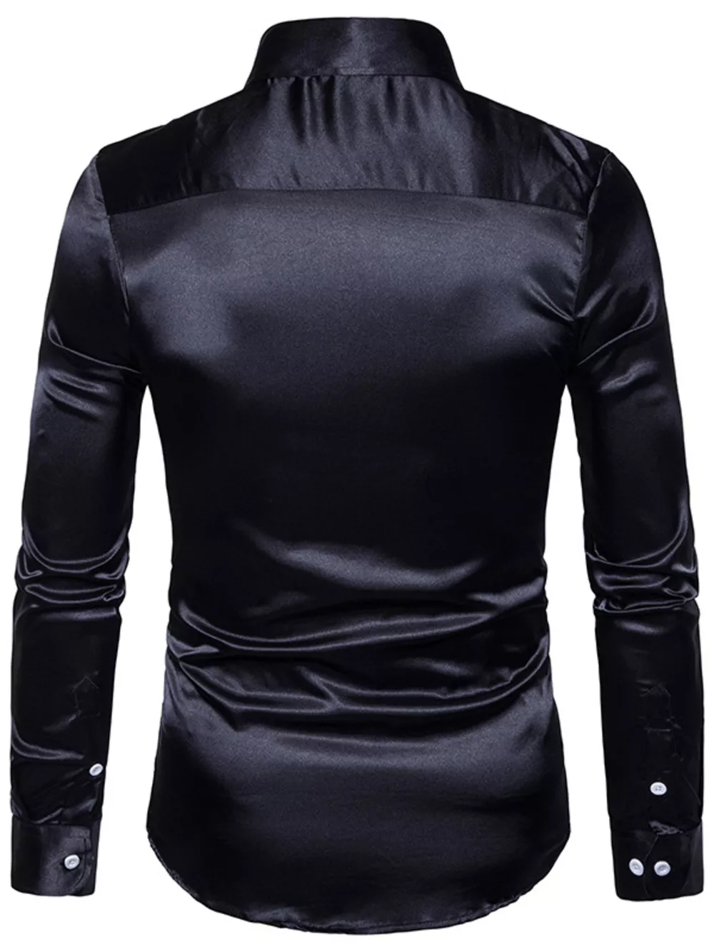 Men's Satin Long Sleeve Shirt, image 23