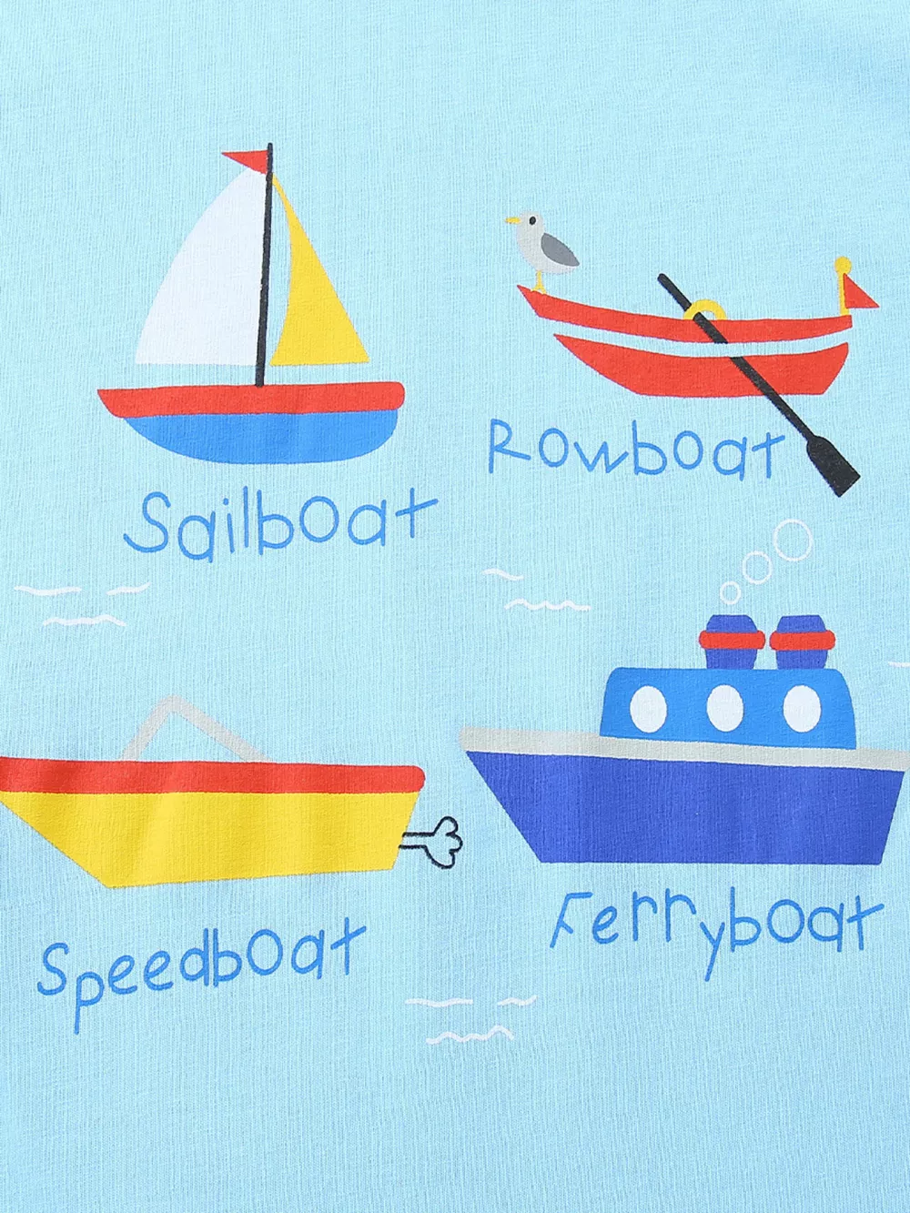 Children's Cartoon Boat Short Sleeve T-Shirt, image 4