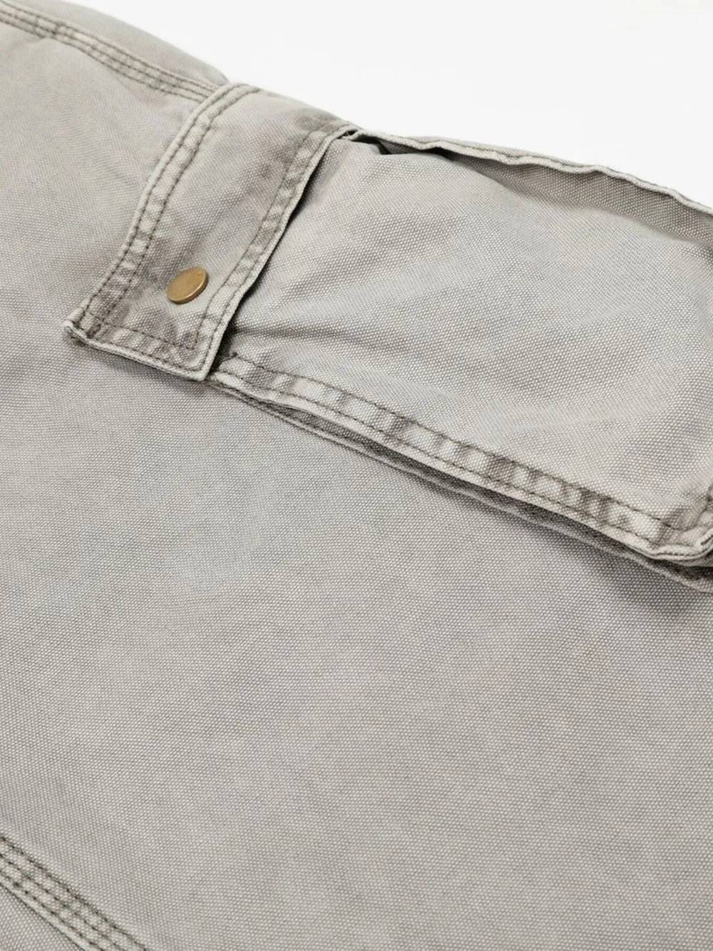 Men's Washed Wide Leg Cargo Jeans with Multiple Pockets, image 14
