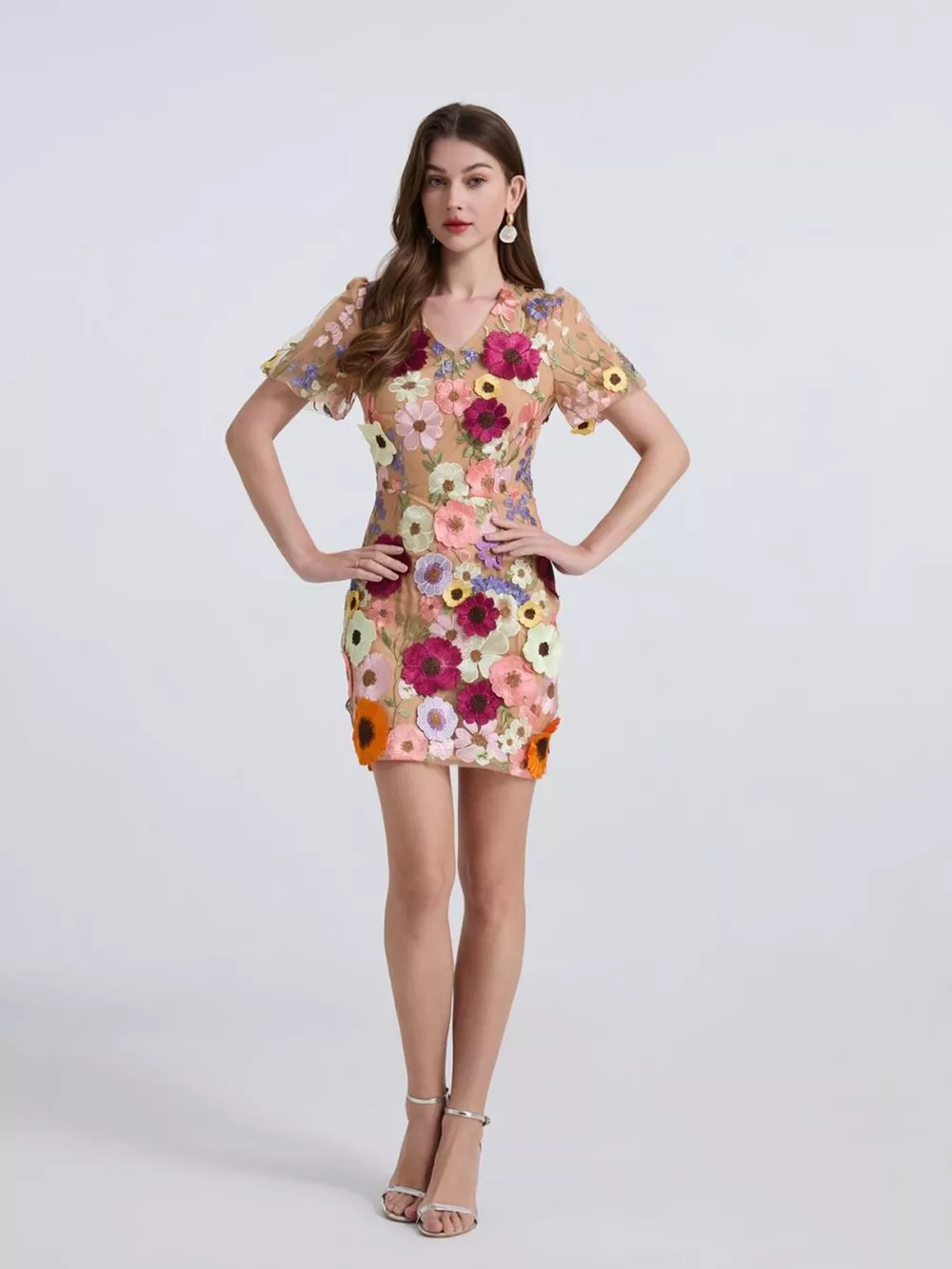 Floral Puff Sleeve Mini Dress, image 14