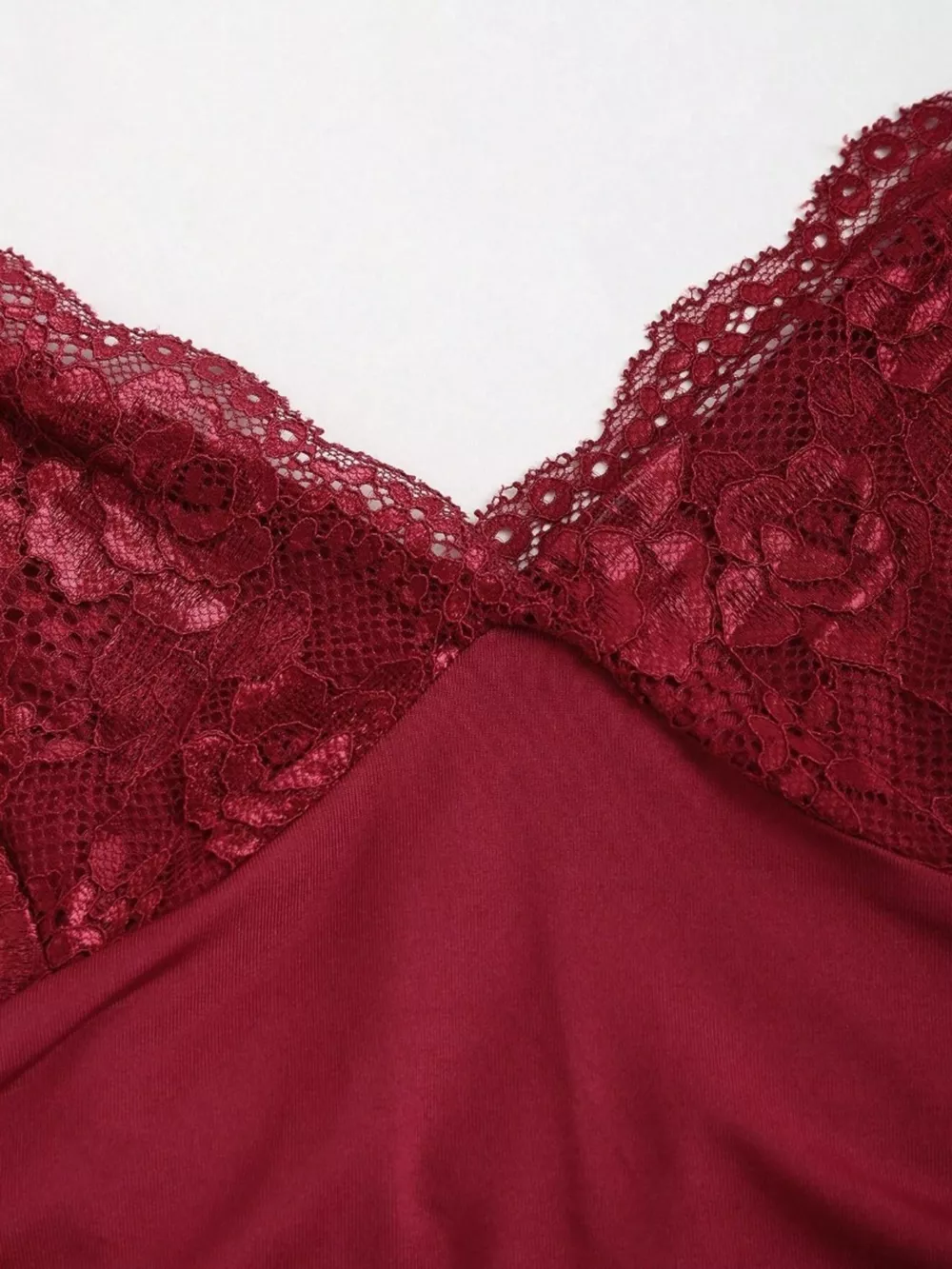 Lace Trim Ruched Mermaid Dress, image 6