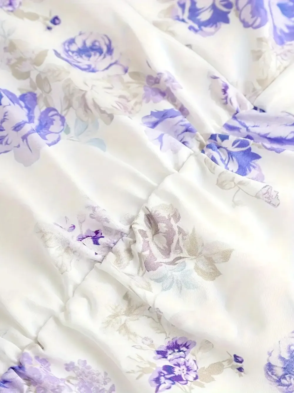 Ruffled Hem Floral Tie-Strap Mini Dress, image 5