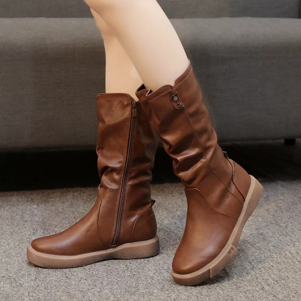 Round Toe Platform Boots, image 6