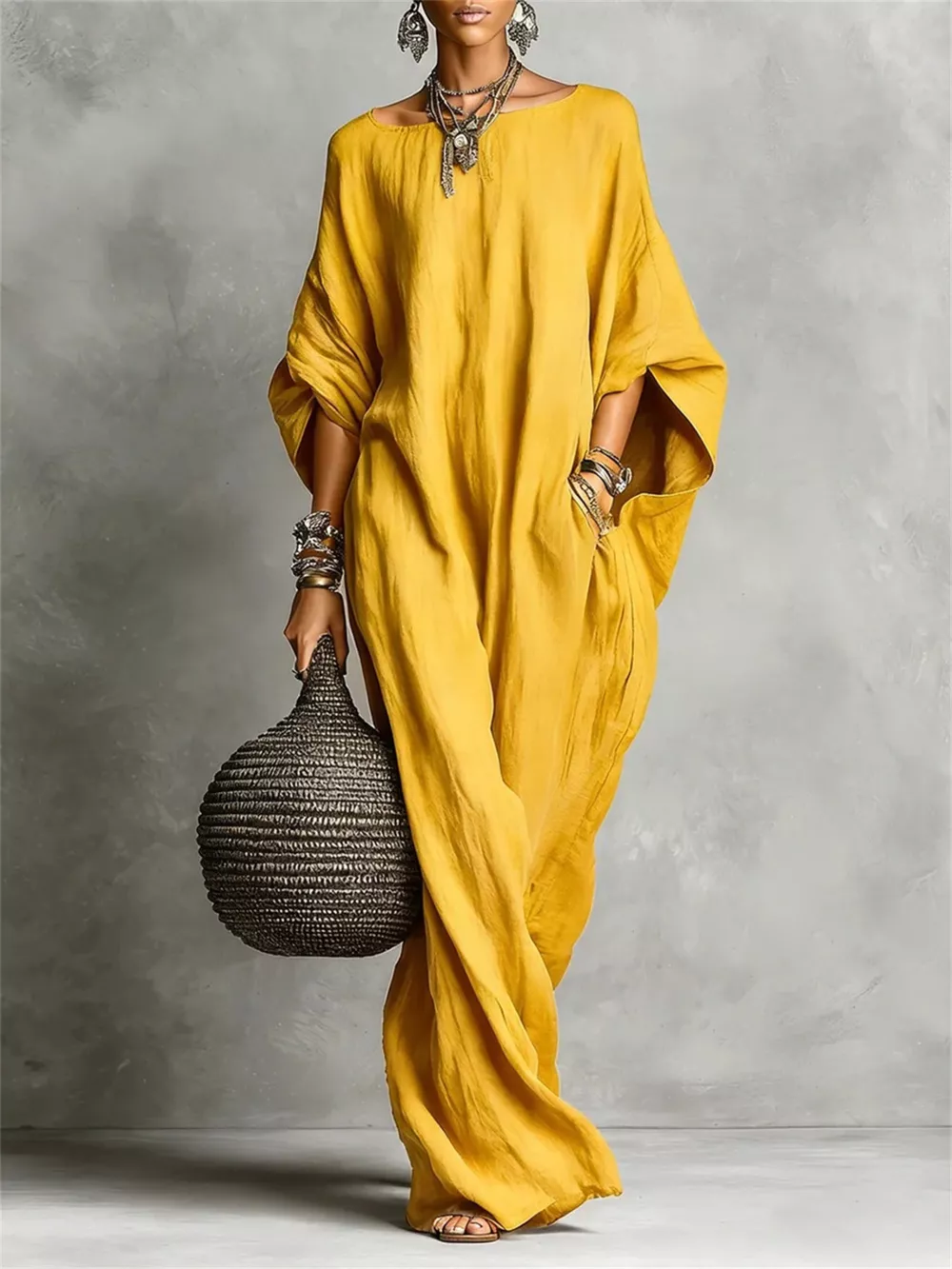 Loose Fit Boat Neck Dress, image 6