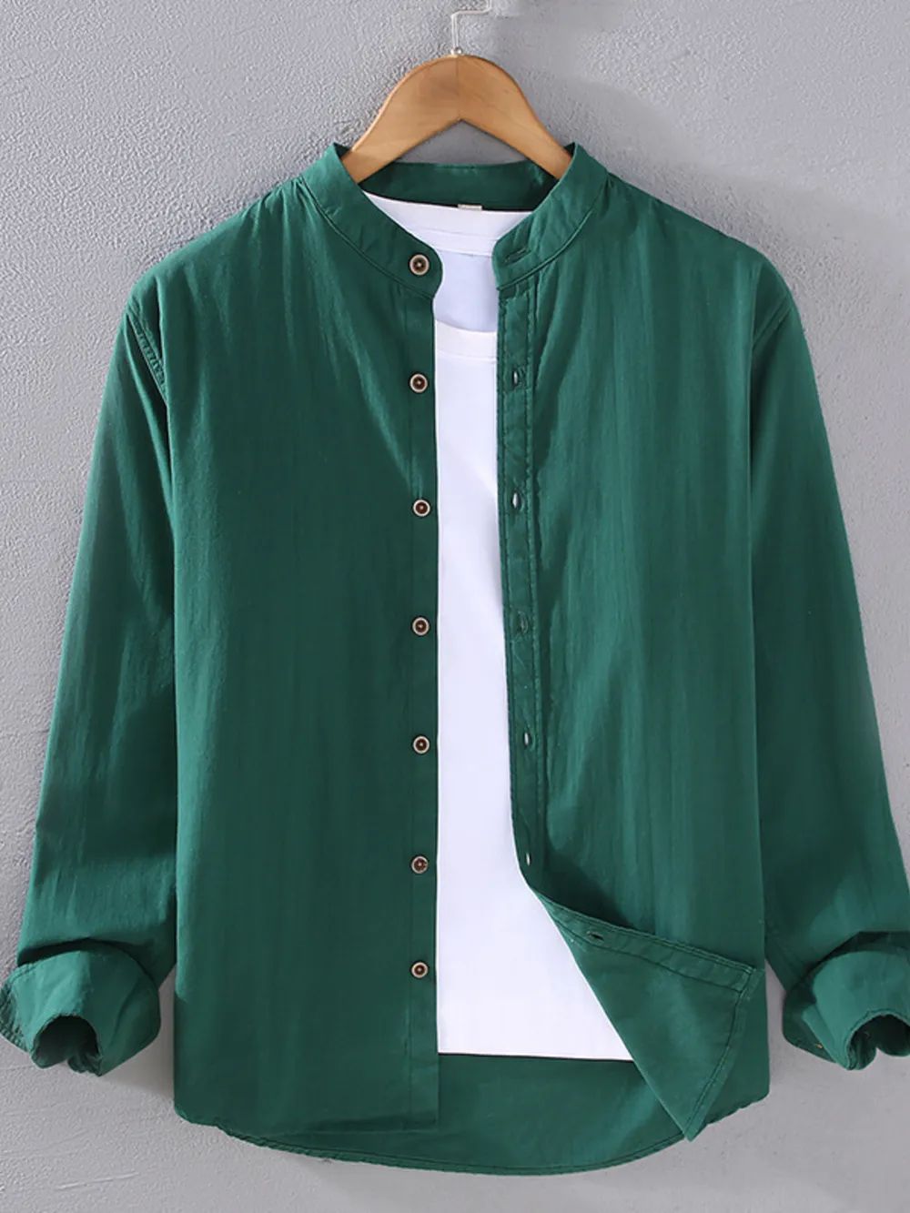Men's Plus Size Button Up Long Sleeve Shirt, image 4