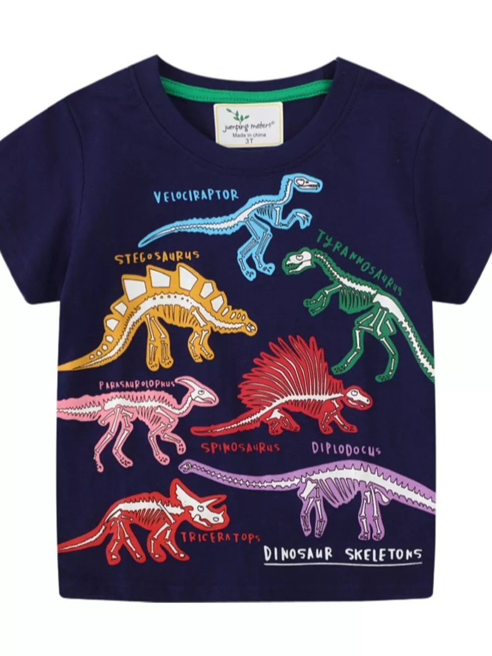 Children's Dinosaur Skeleton Short Sleeve T-Shirt