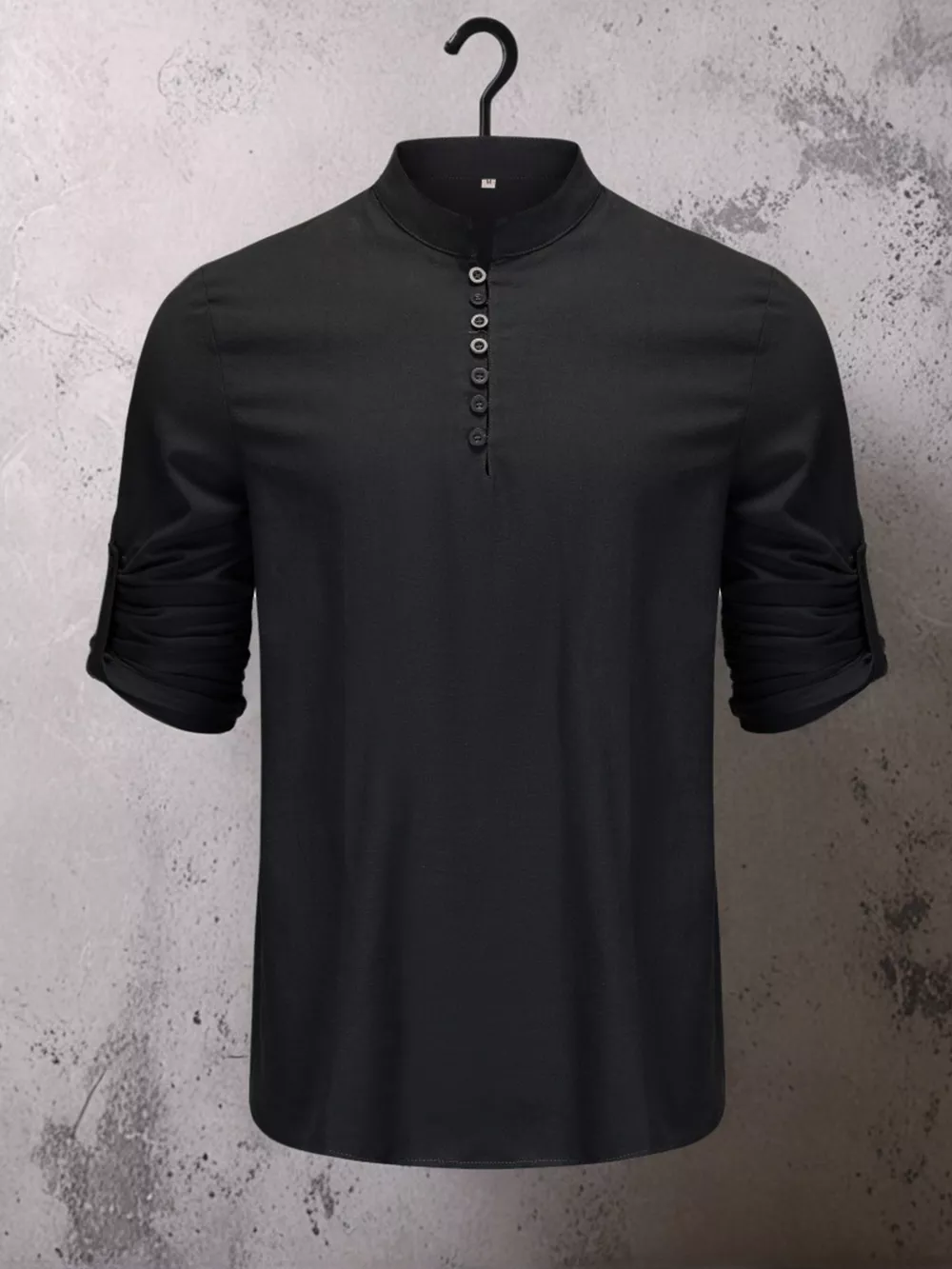 Men's Full Size Button Detail Short Sleeve Shirt Plus Size, image 6