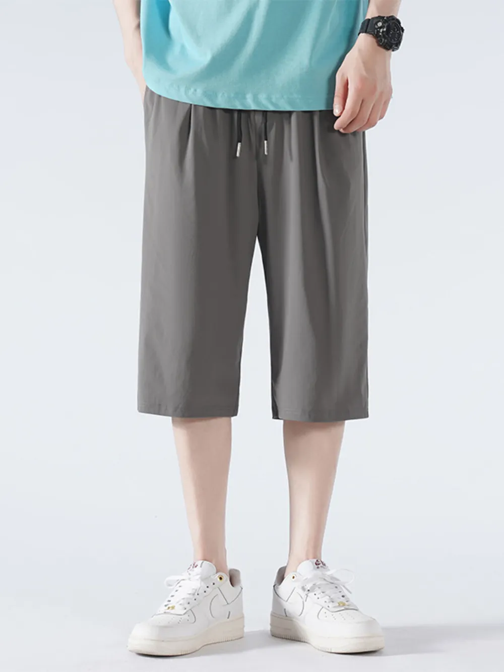 Men's Full Size Drawstring Shorts with Pockets Plus Size, image 3