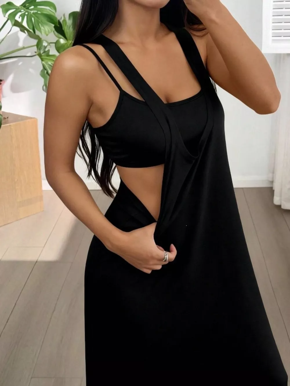 Scoop Neck Cami and Maxi Dress Set, image 7