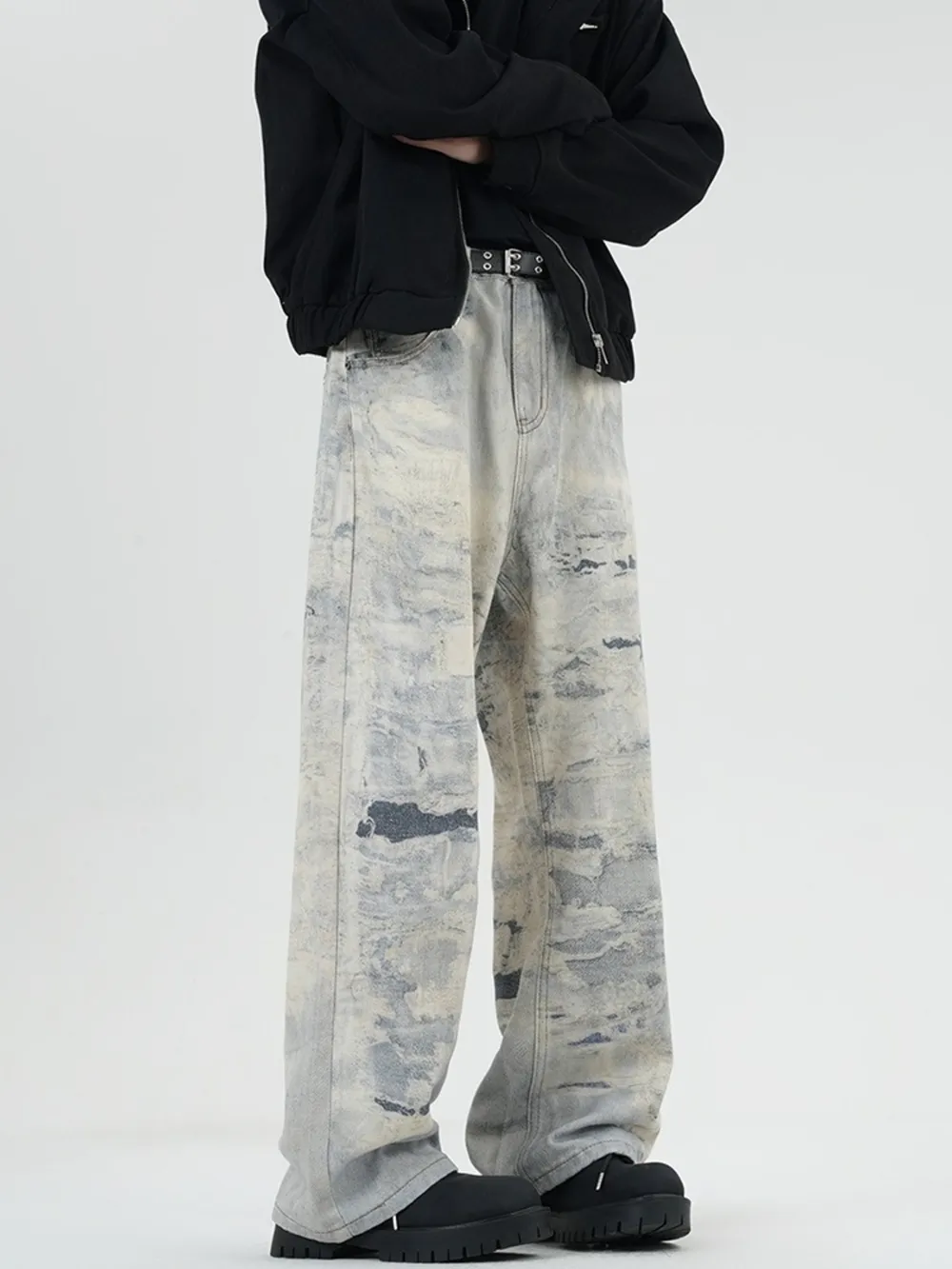 Men's Full Size Wide Leg Jeans Plus Size, image 2