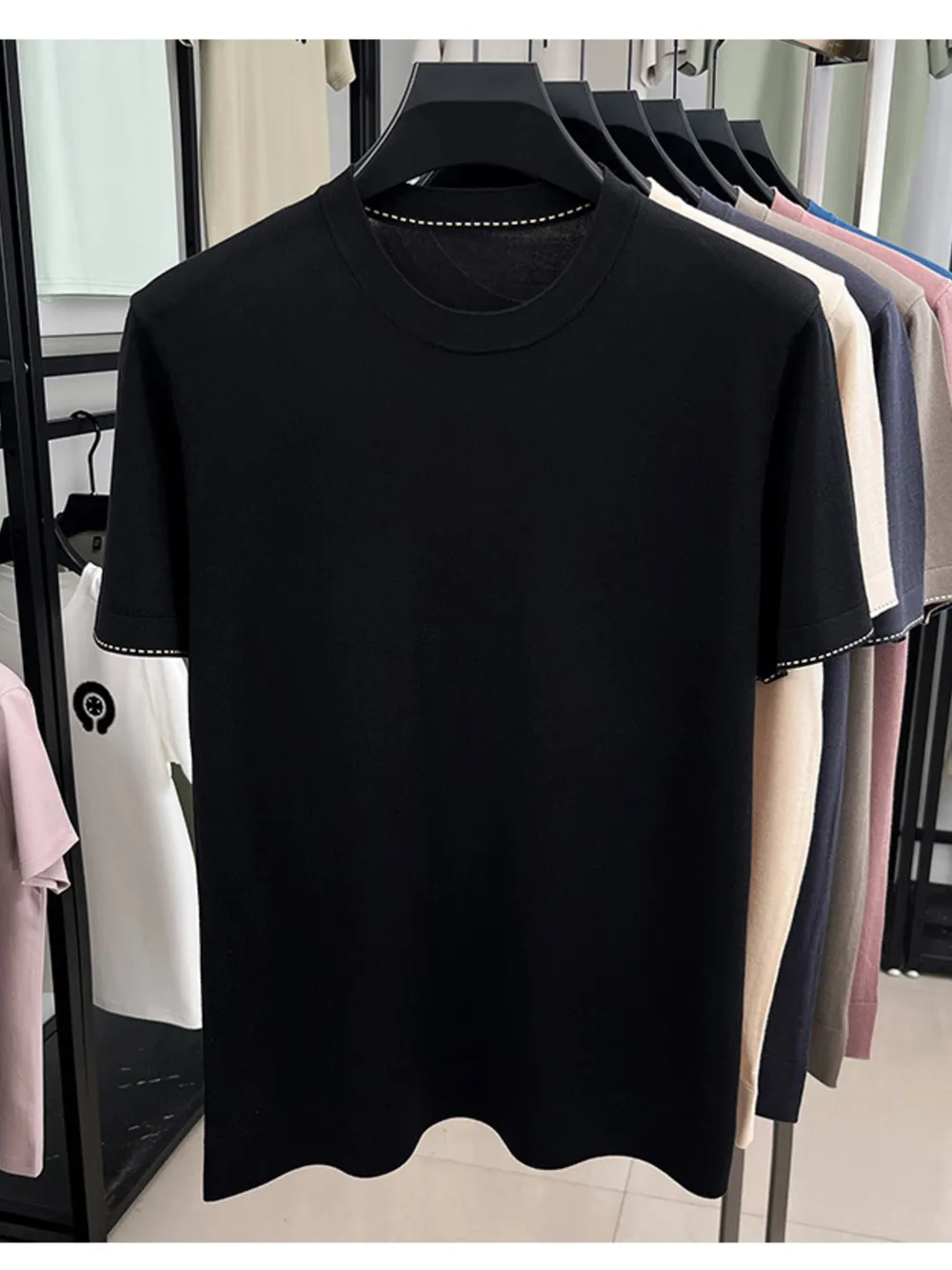 Men's Full Size Short Sleeve Crew Neck T-Shirt Plus Size