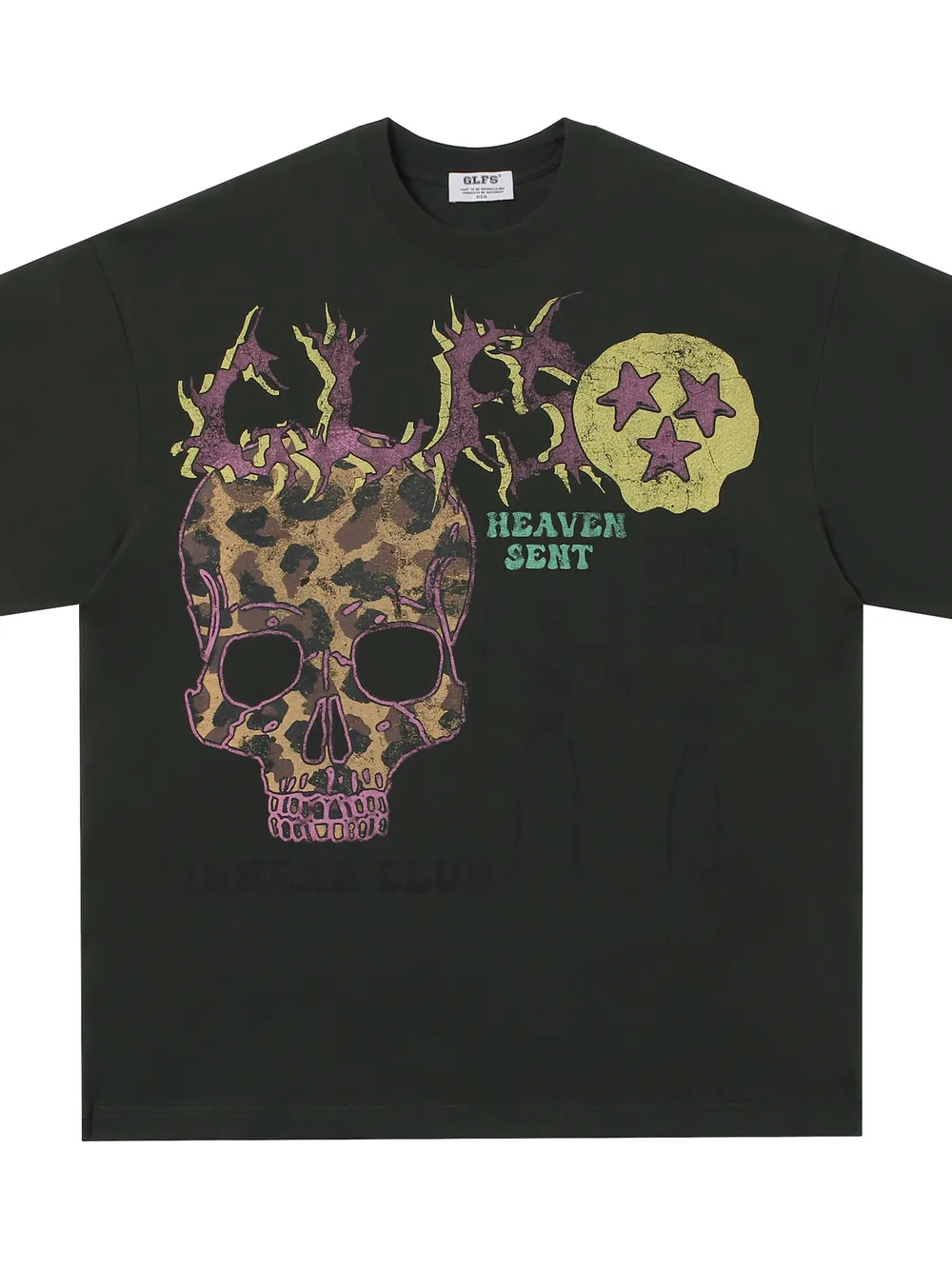 Men's Skull Graphic Short Sleeve Oversized T-Shirt, image 2