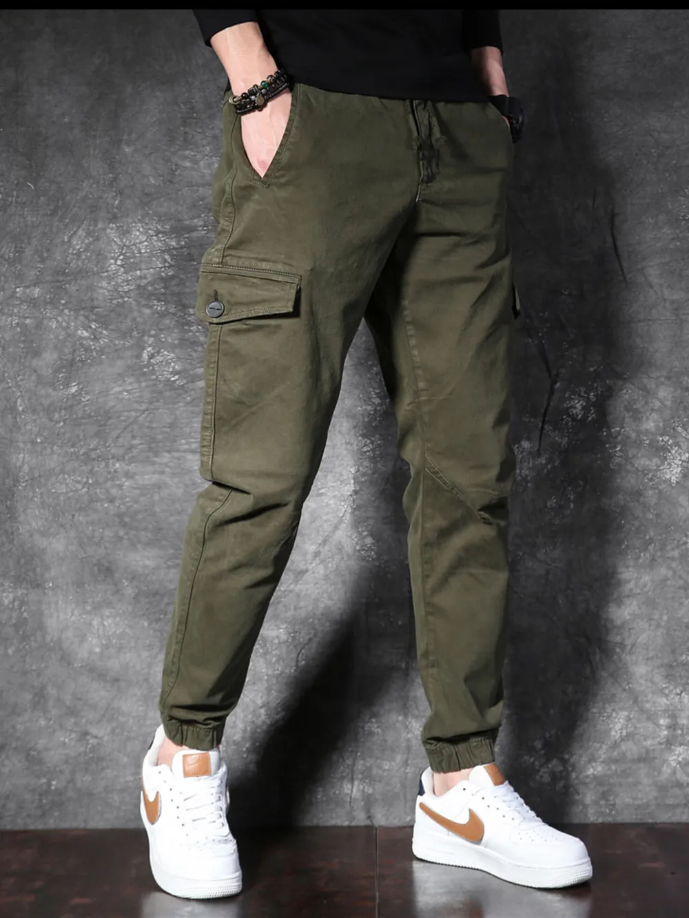 Men's Cargo Pants with Drawstring, image 7