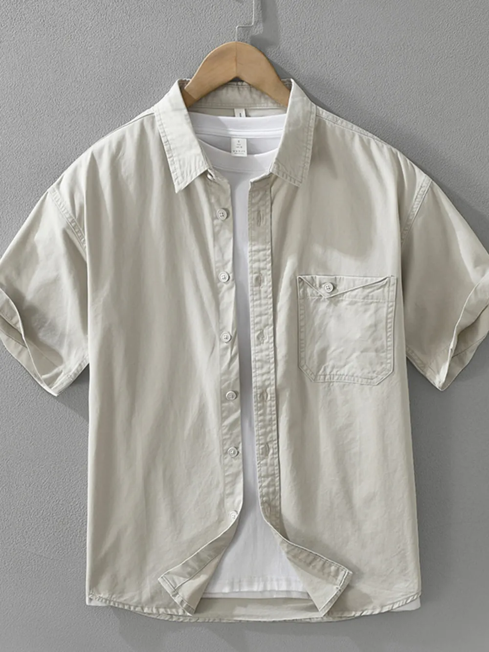 Men's Plus Size Button Up Short Sleeve Shirt, image 2