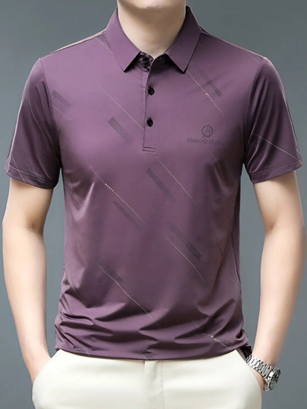 Men's Plus Size Quick-Dry Short Sleeve Polo Shirt, image 3