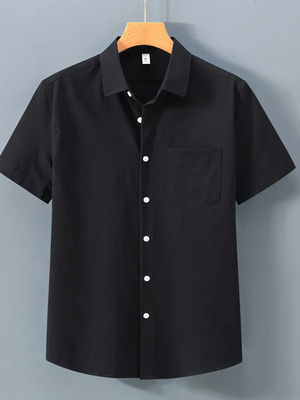 Men's Plus Size Button Up Short Sleeve Shirt