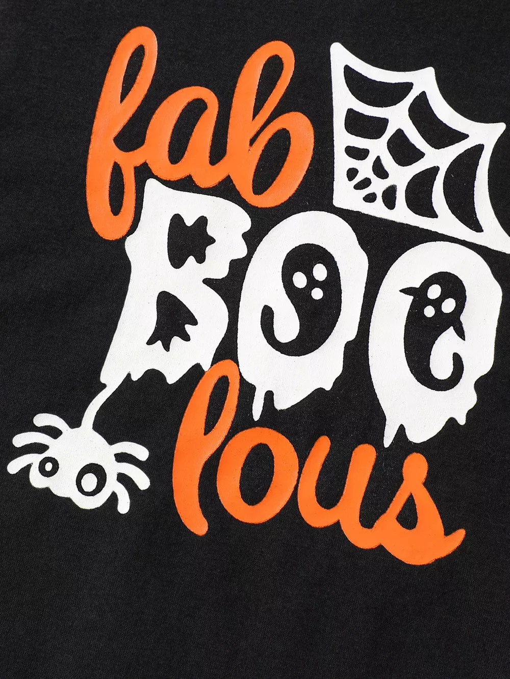 Children's Halloween 'Fab-Boo-Lous' Bat Wing Long Sleeve Top and Tulle Skirt Set, image 4