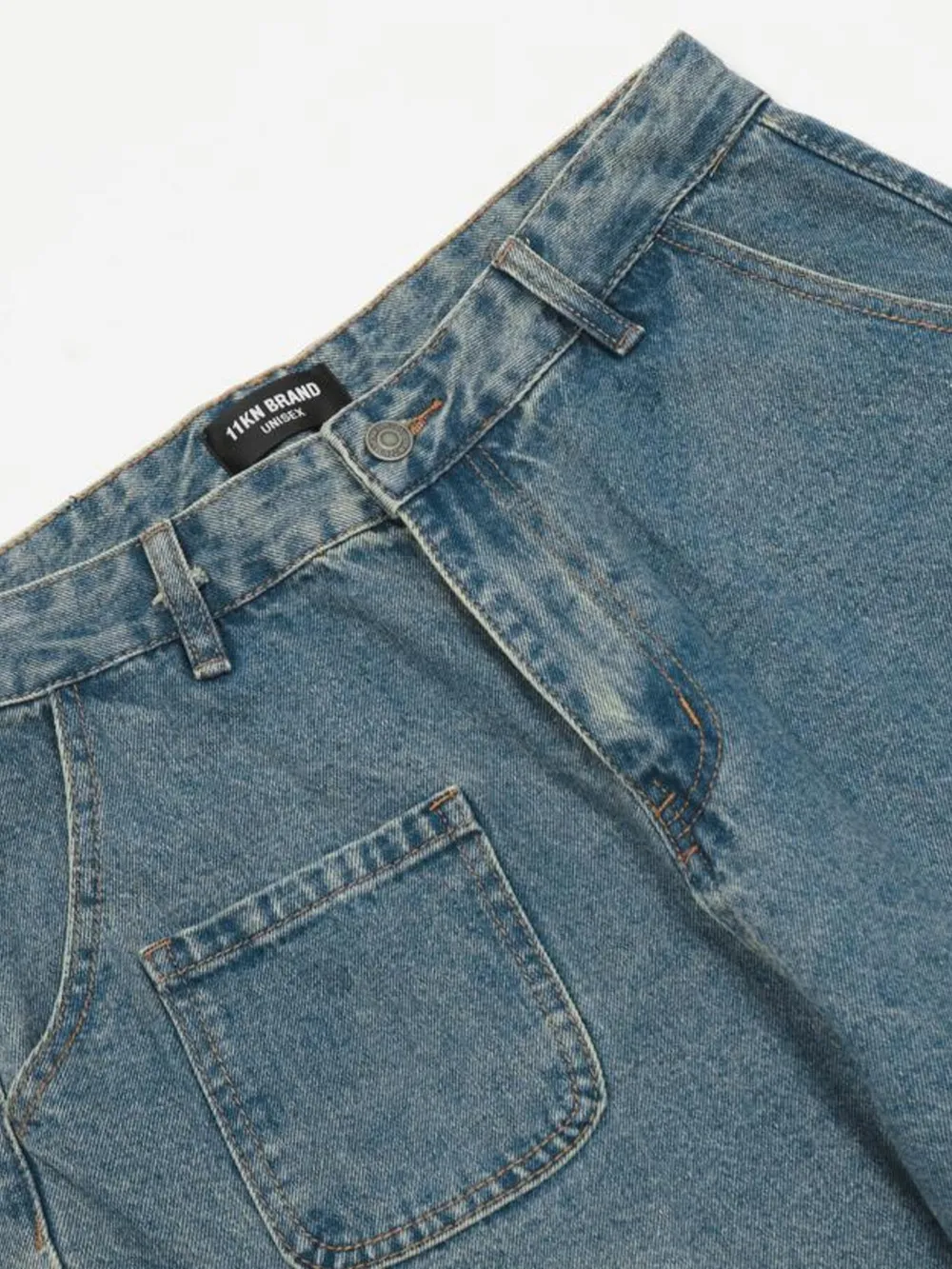 Men's Washed Multi-Pocket Cargo Jeans, image 9