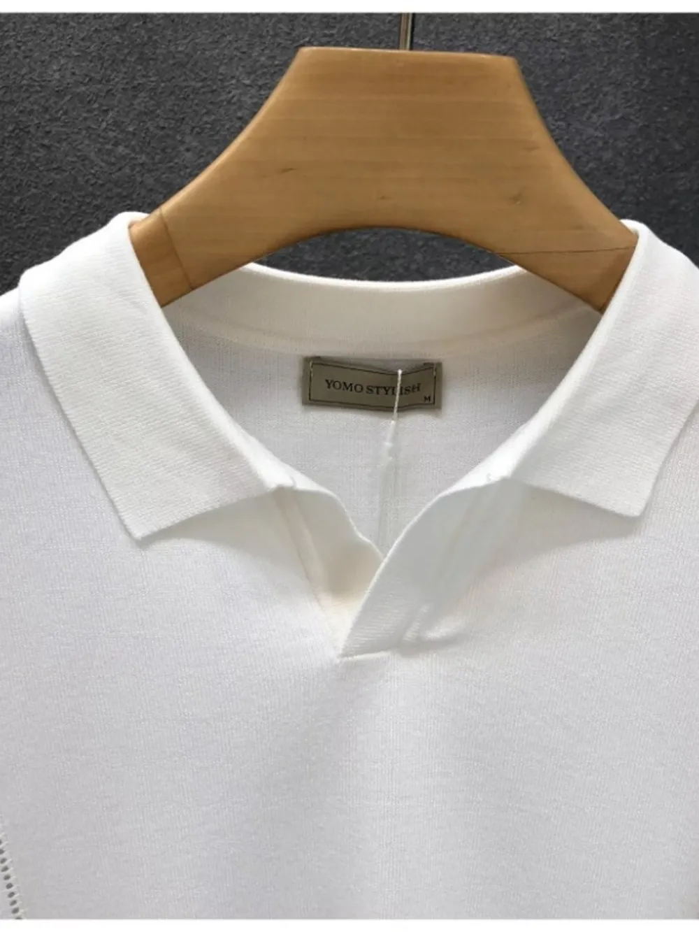 Men's Full Size Short Sleeve Ribbed Knit Polo Plus Size, image 9