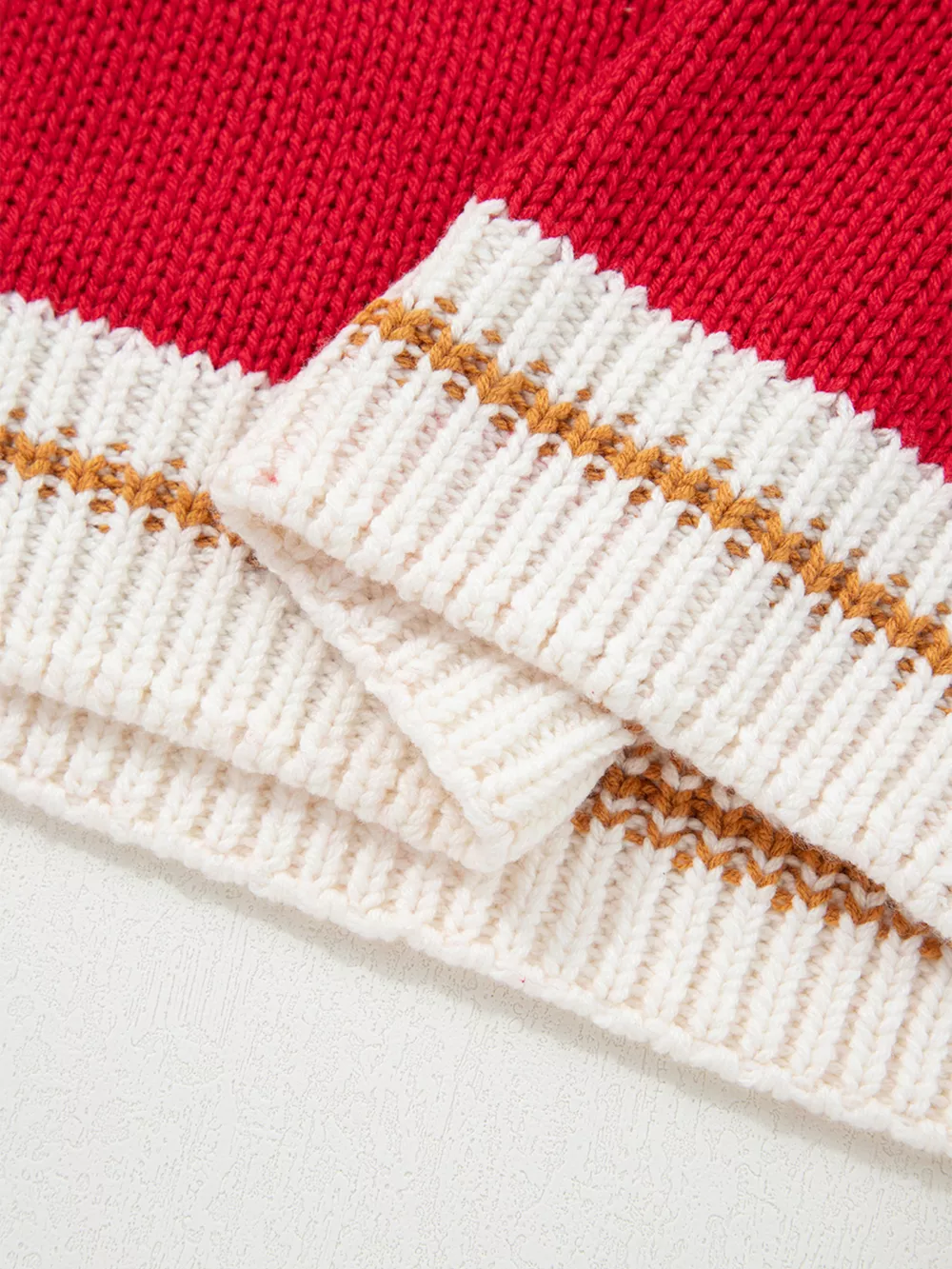 MERRY Contrast Edge Drop Shoulder Christmas Sweater, image 8