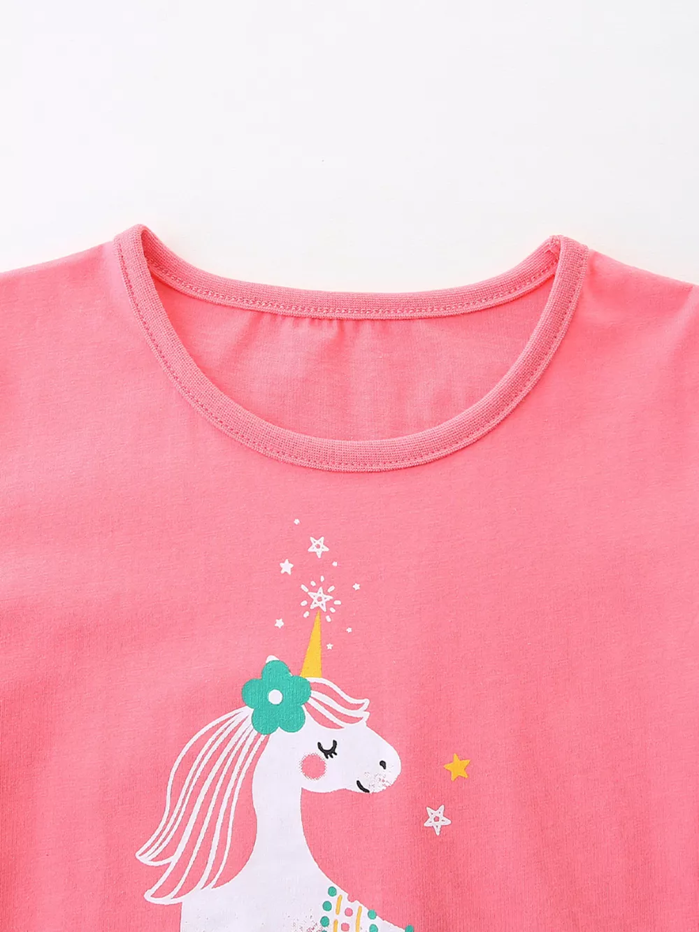 Children's Cute Unicorn Graphic Short Sleeve T-Shirt, image 2