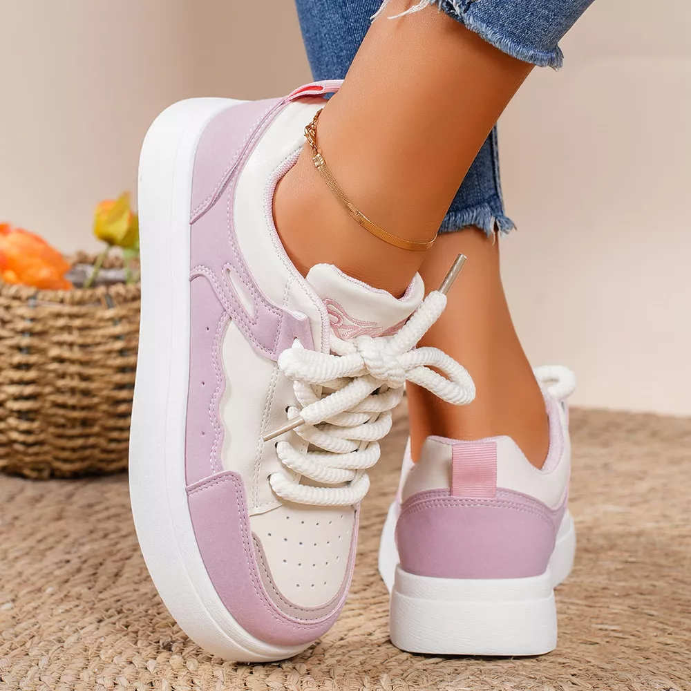 Round Toe Platform Sneakers, image 9