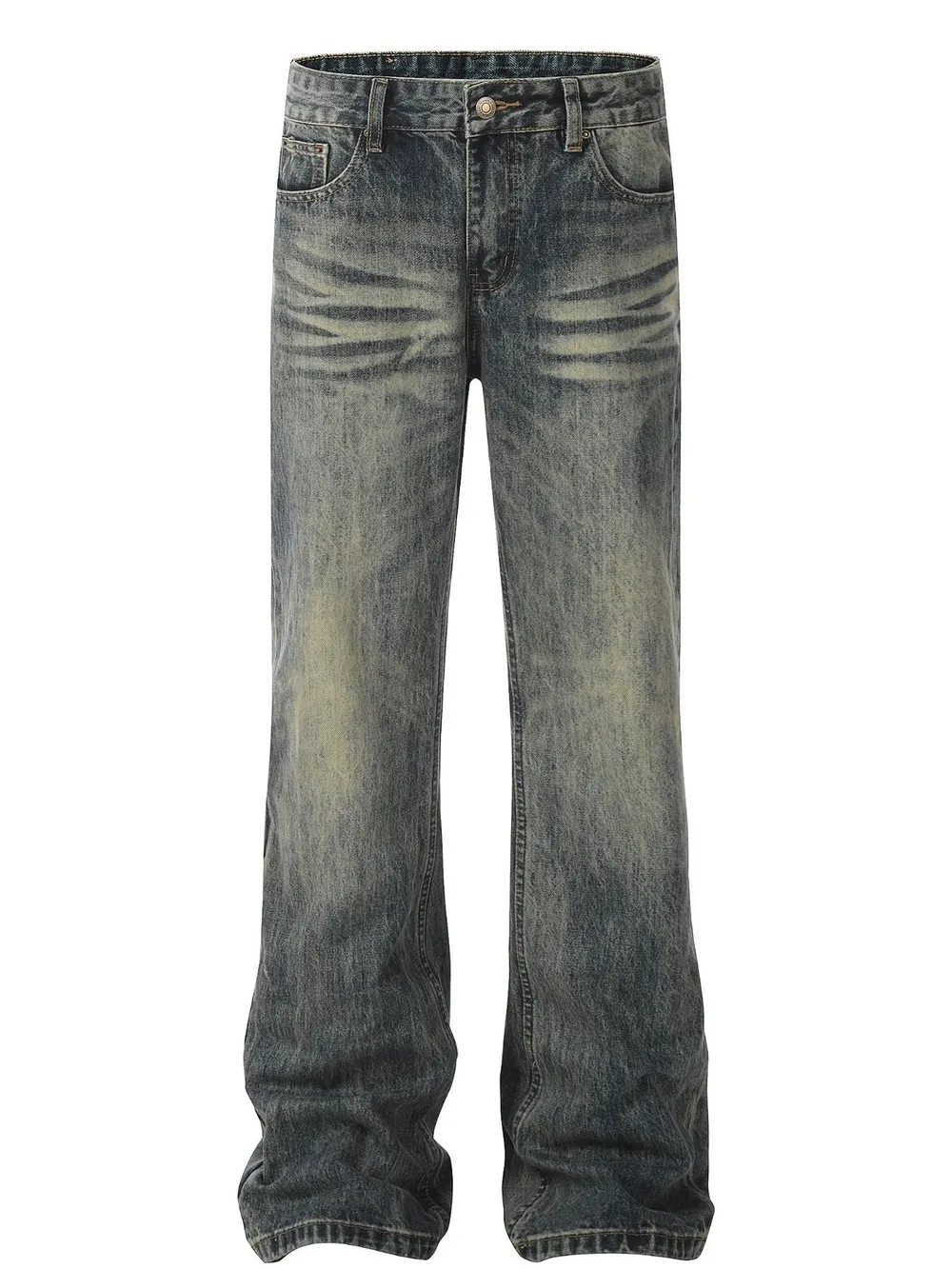 Men's Wash Straight Leg Jeans
