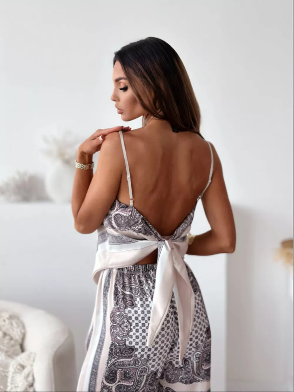Tie Back Printed Cami and Pants Set, image 15