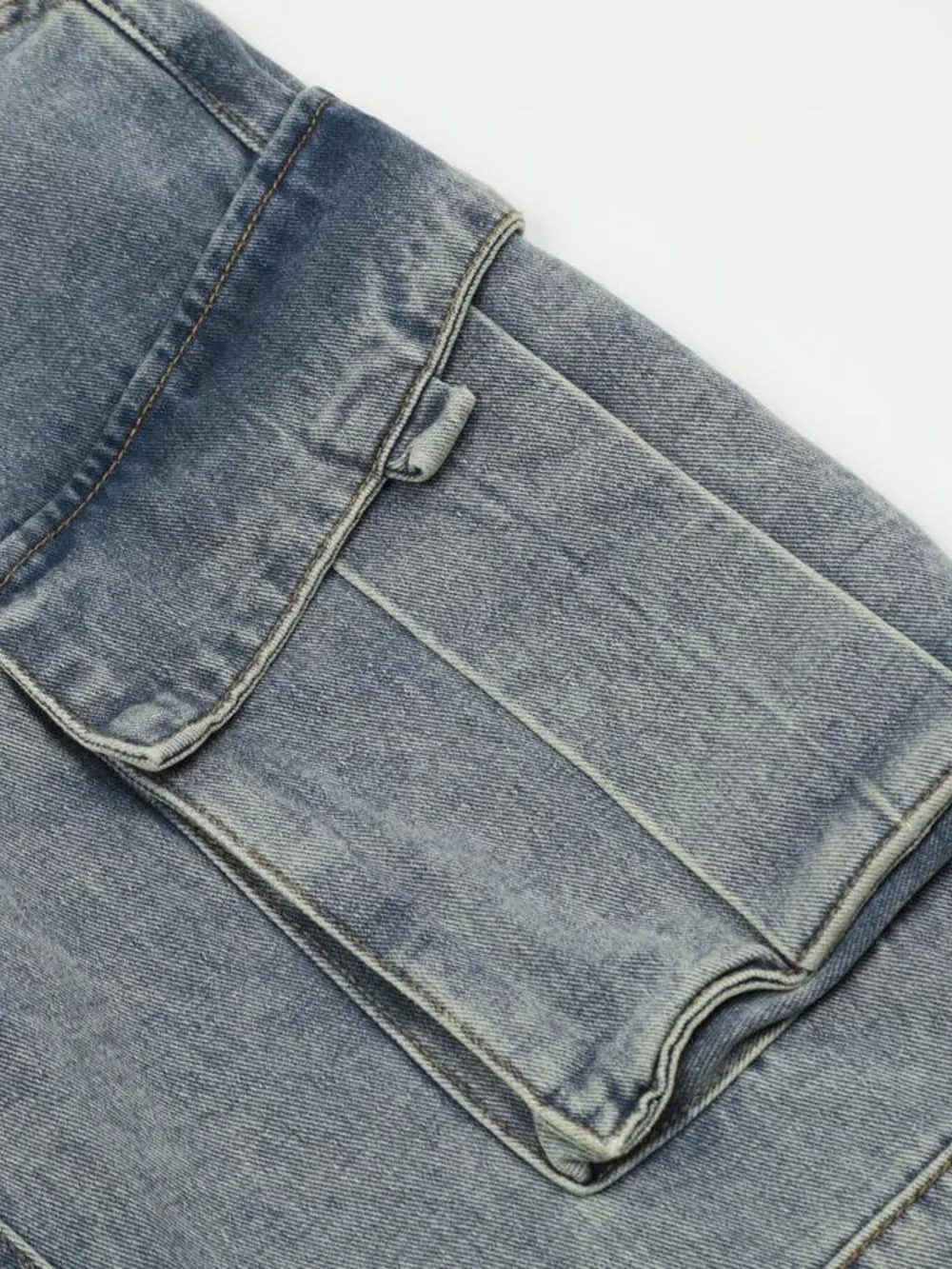 Men's Multi-Pocket Cargo Wide Leg Jeans, image 11