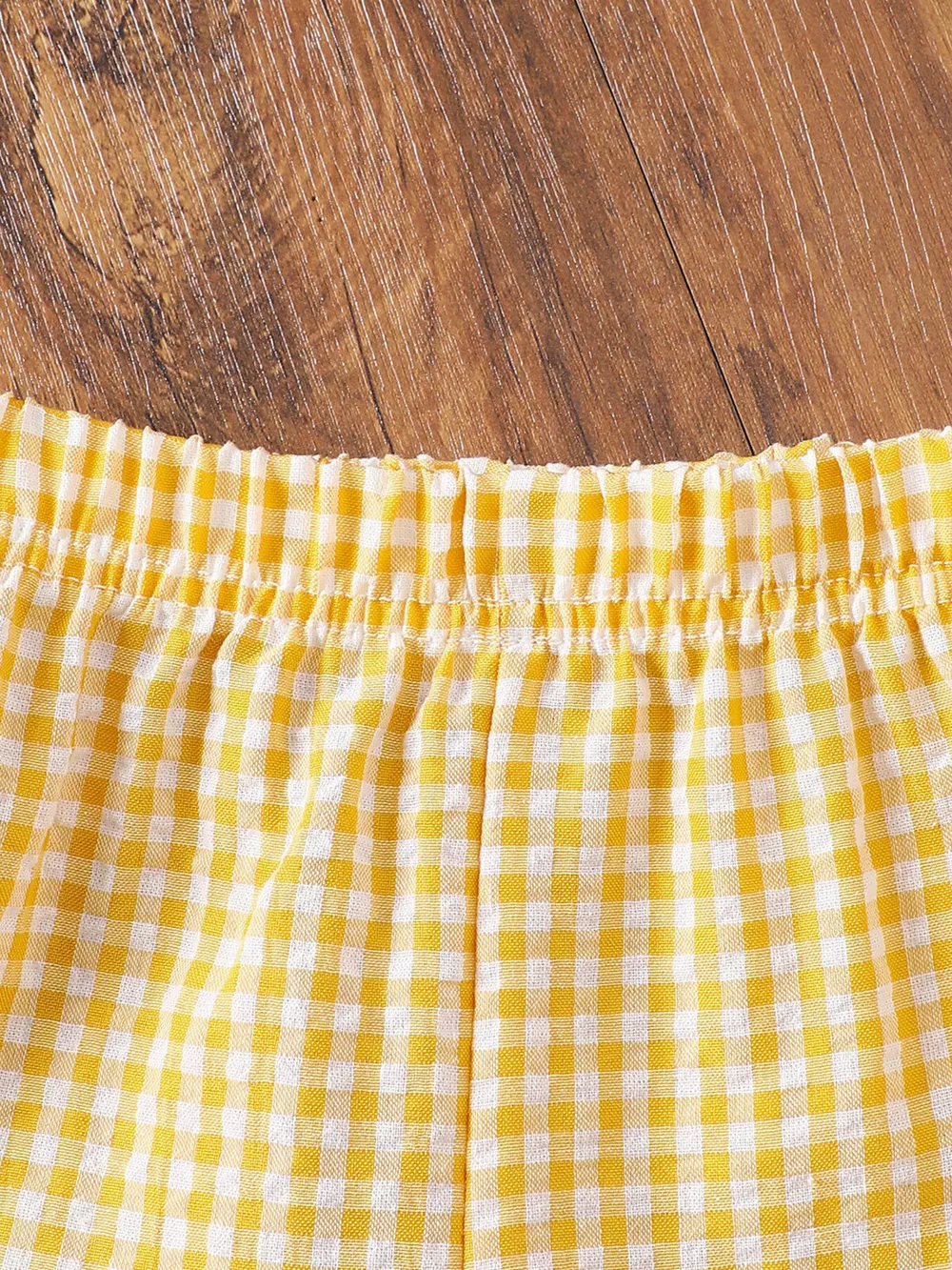 Children's Gingham Ruffle Trim Sleeveless Top & Pants Set, image 5