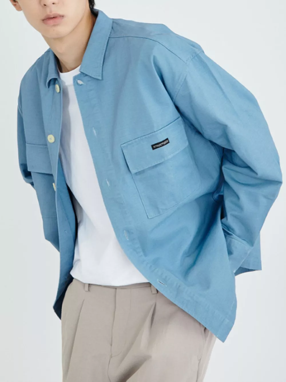 Men's Plus Size Casual Button Up Shirt, image 3