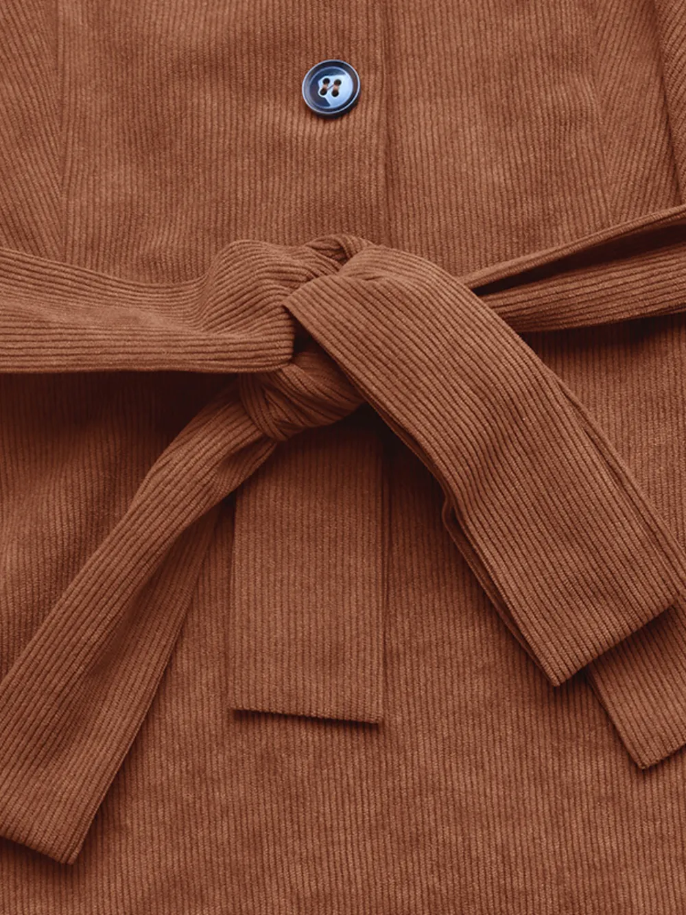 Long Sleeve Button Front Belted Midi Dress, image 5