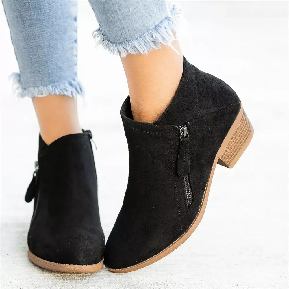 Point Toe Block Heel Boots, image 2