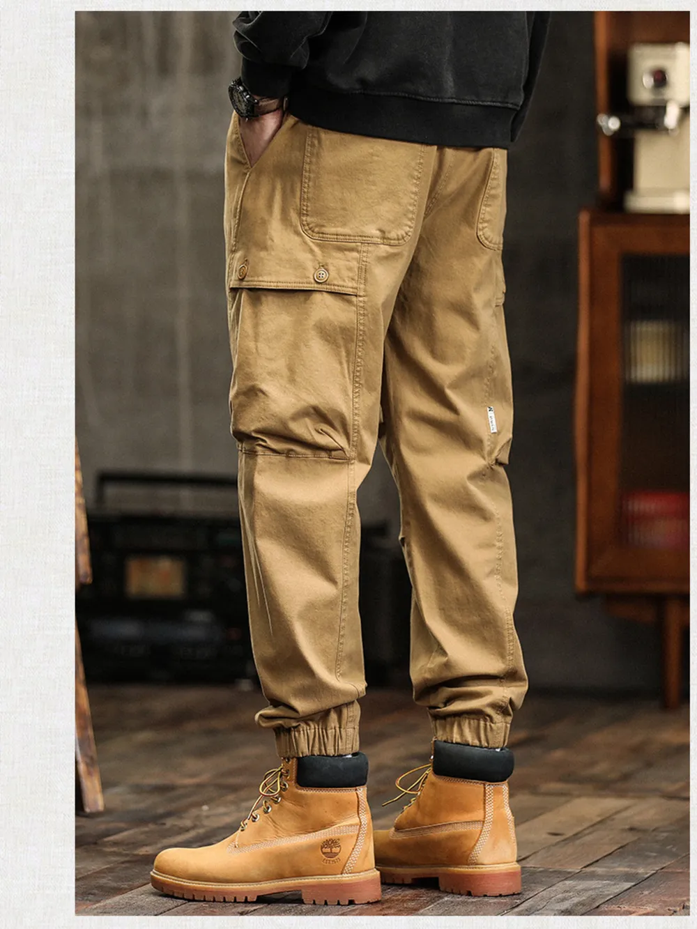 Men's Full Size Pocketed Loose Fit Joggers Plus Size, image 7