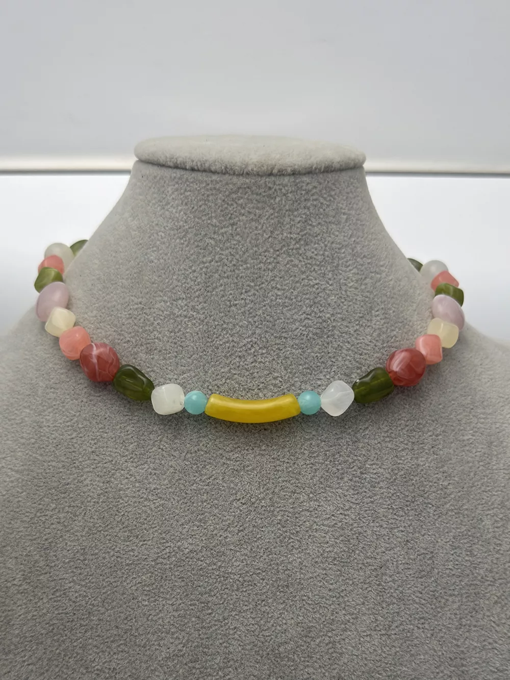Colorful Beaded Choker Necklace, image 6