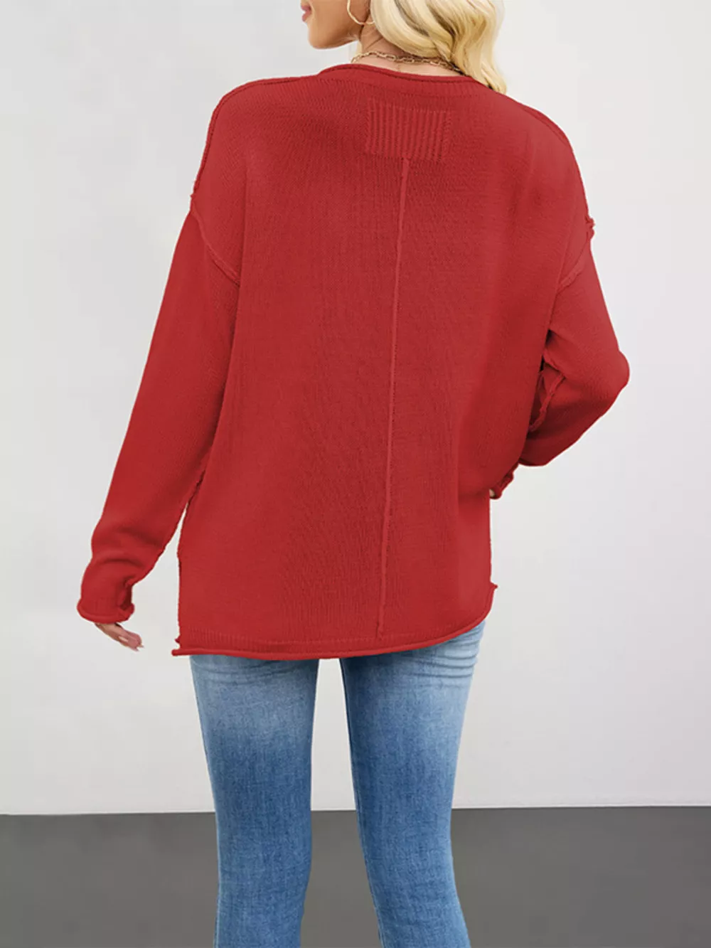 Casual Loose-Fit Crew Neck Sweater, image 10