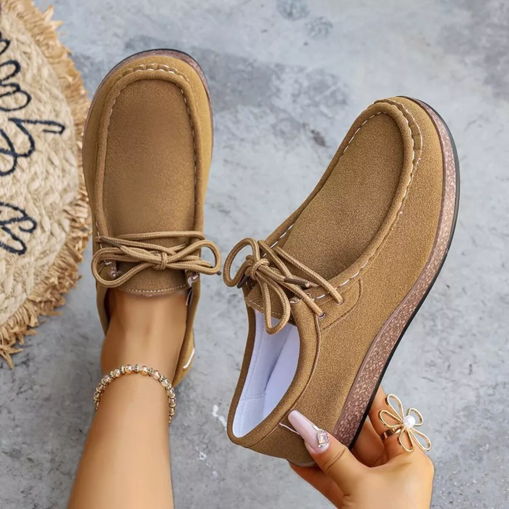 Round Toe Lace Up Slip-Ons, image 5