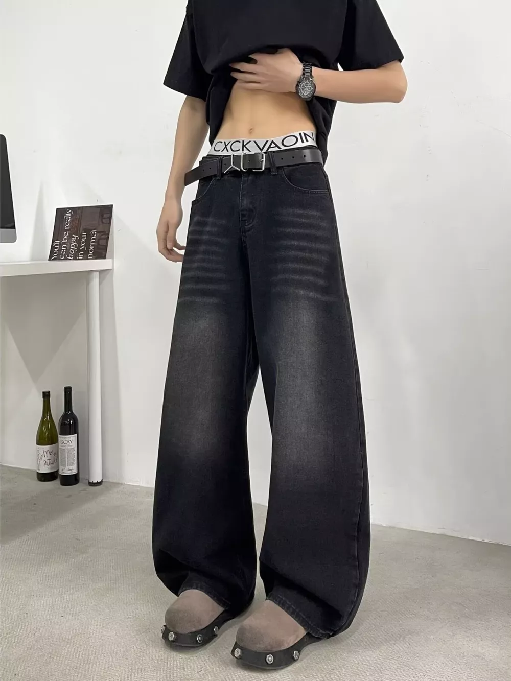 Men's Full Size Wide Leg Jeans Plus Size, image 2