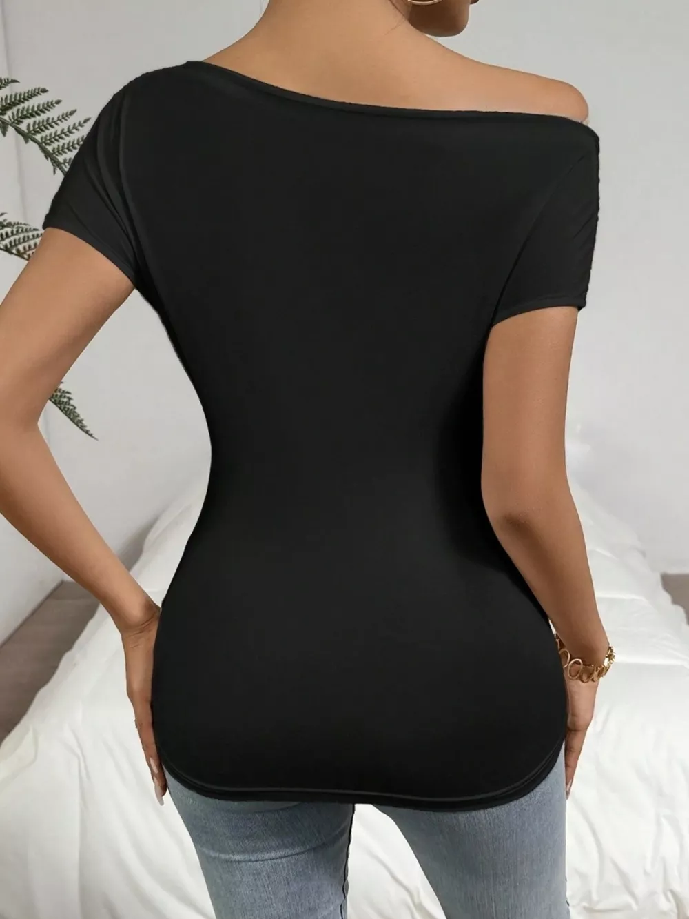 Cross-Wrap Slim Fit Top, image 6