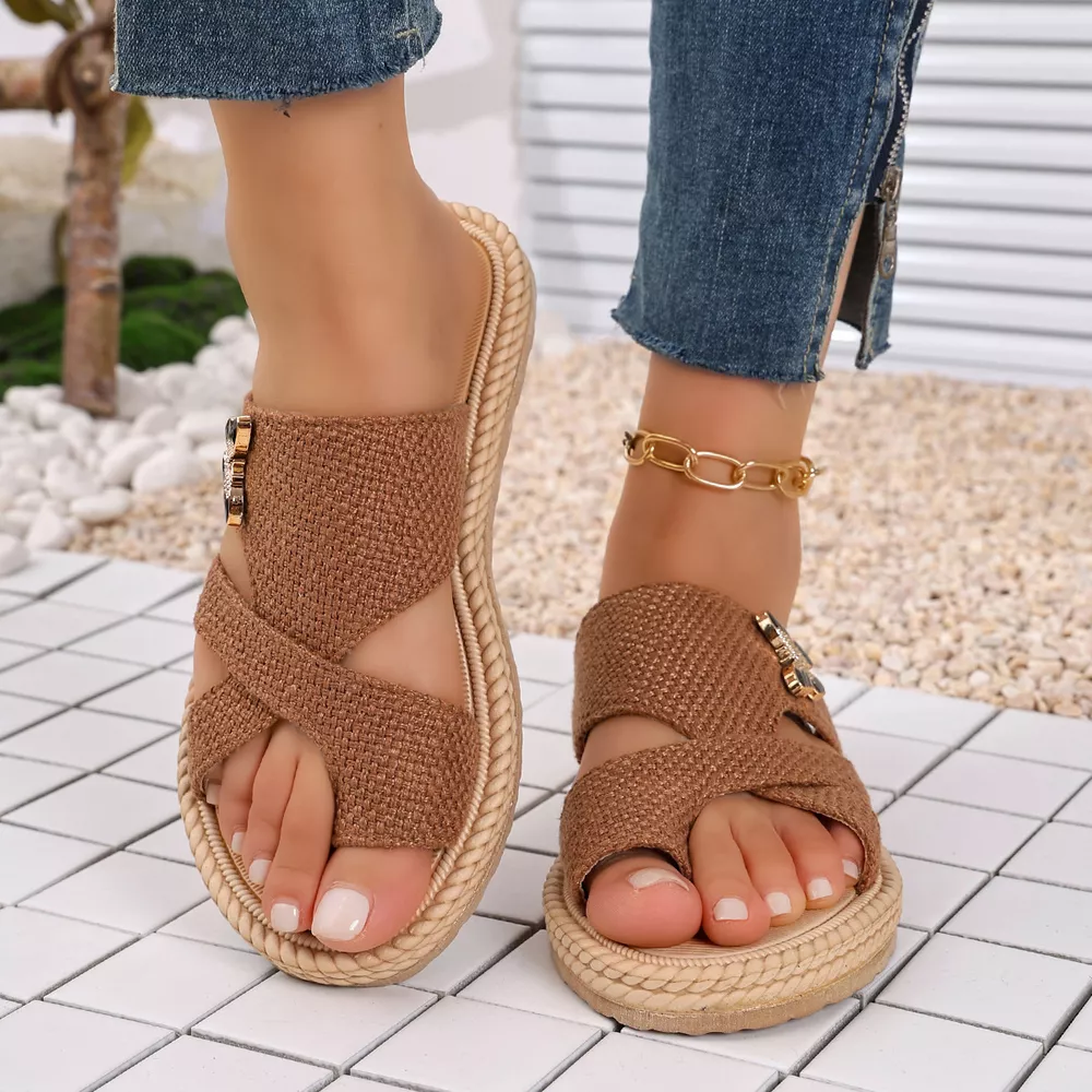 Toe Loop Flats Sandals, image 8