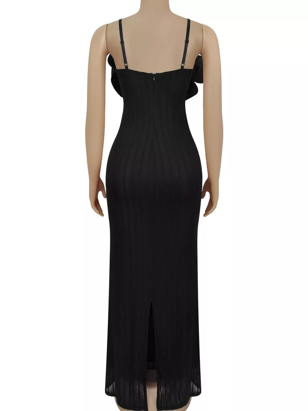 3D Flower Cutout Spaghetti Strap Bodycon Maxi Dress, image 8