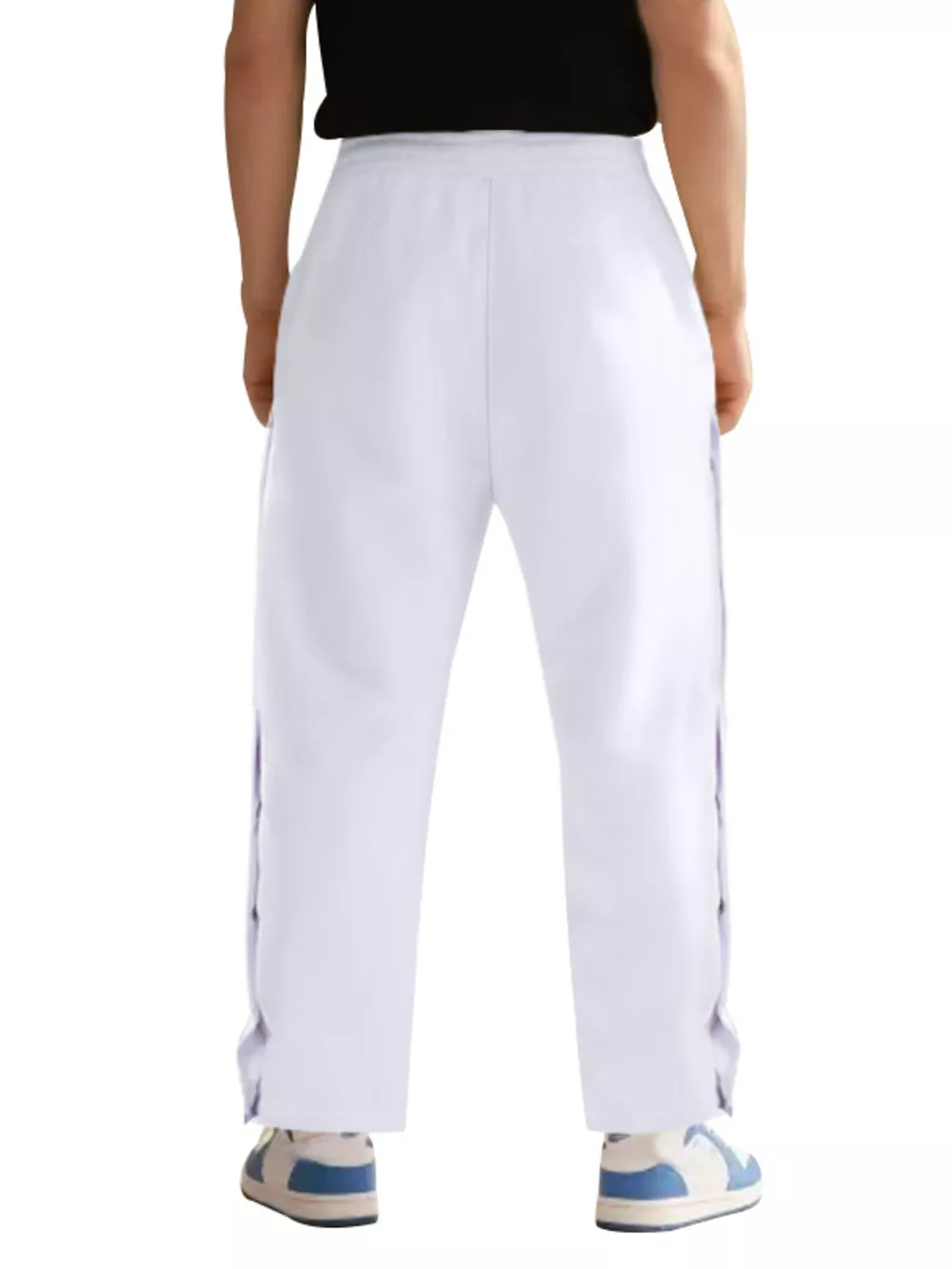 Men's Full Size Loose Fit Side Snap Button Track Pants Plus Size, image 12