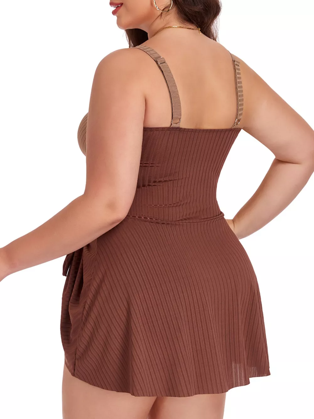Plus Size Ruched One-Piece Swim Dress, image 19