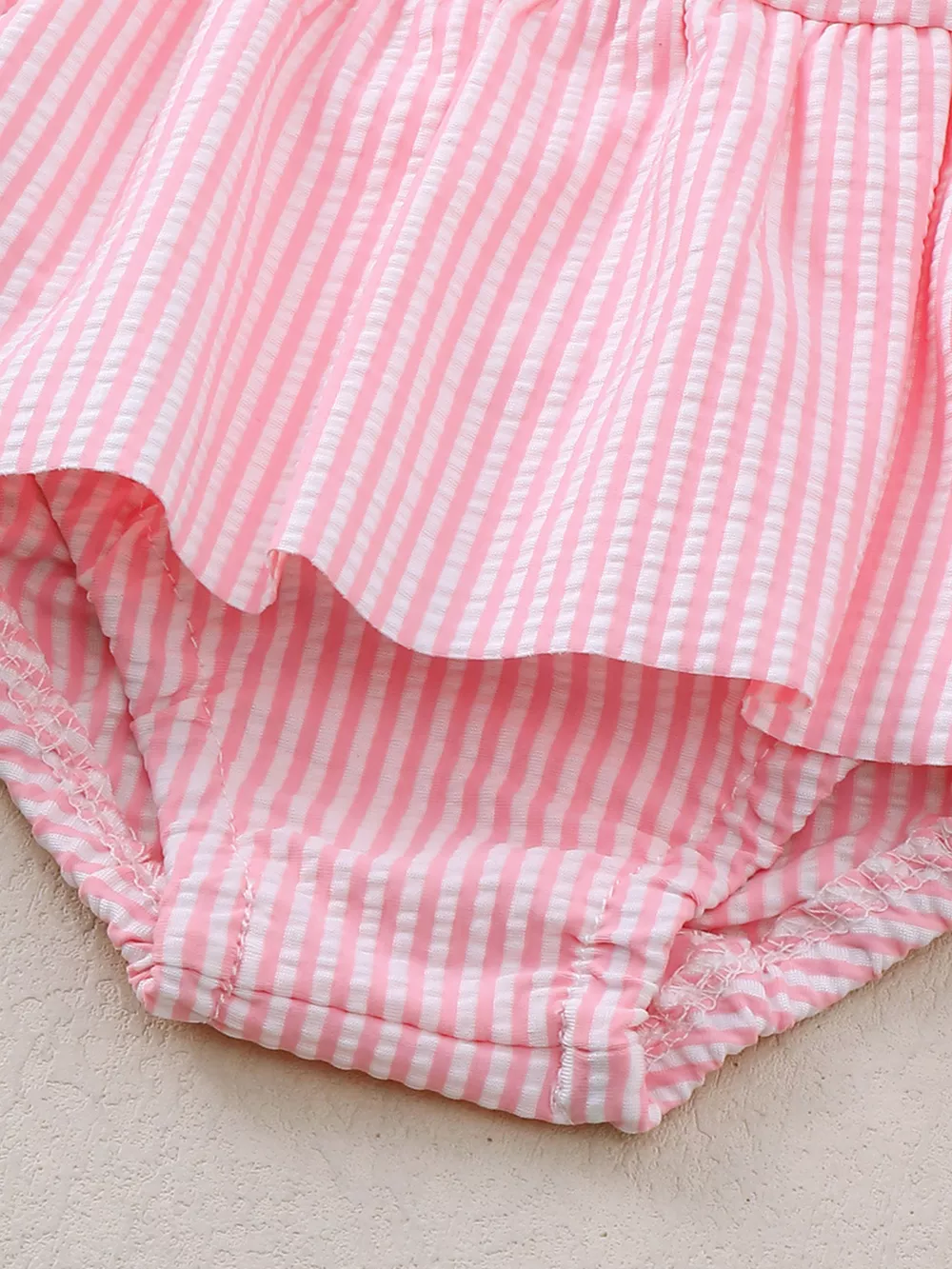 Children's Striped Sleeveless One-Piece Swimsuit, image 9