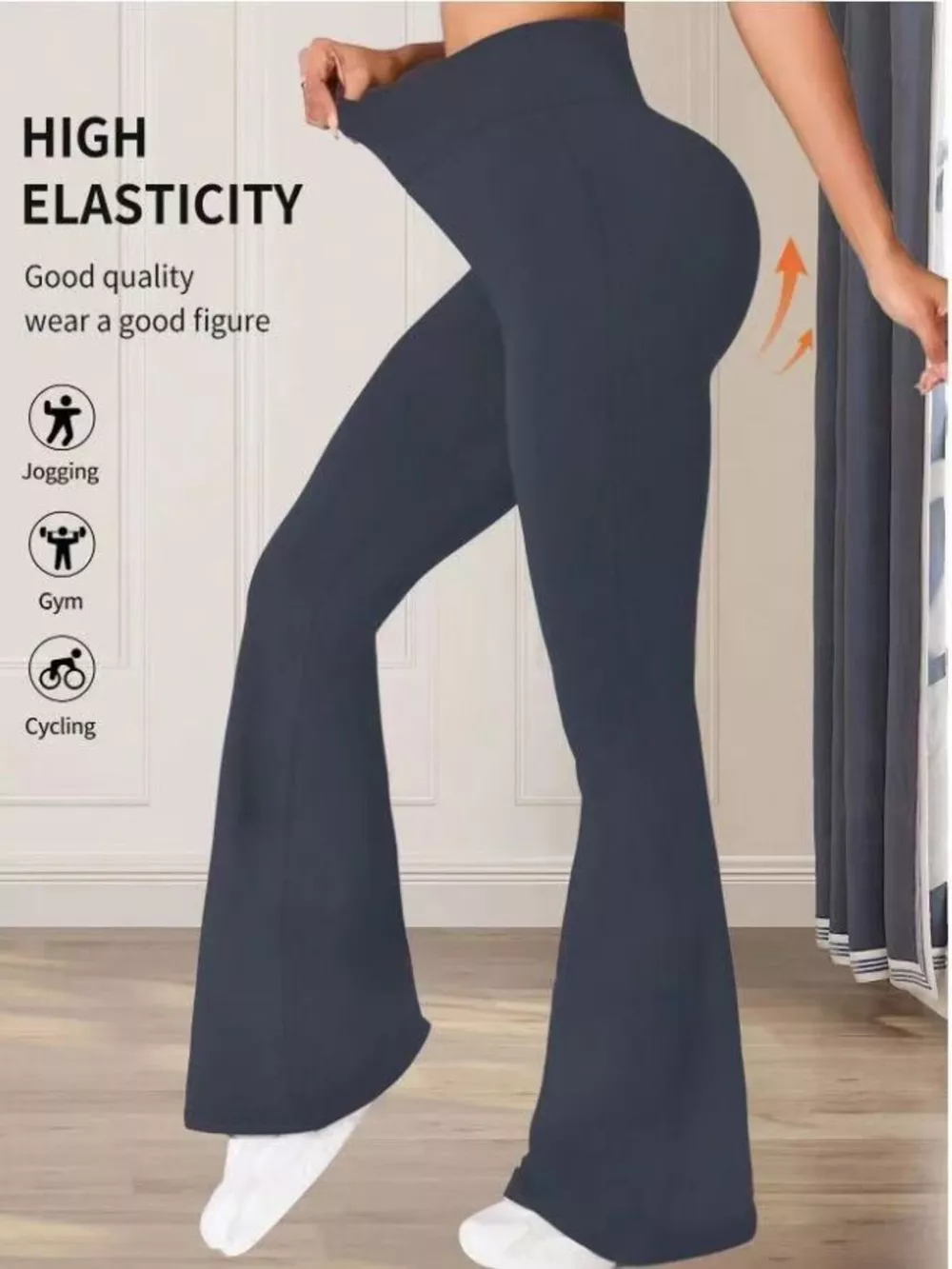 High Waist Flare Pants, image 4