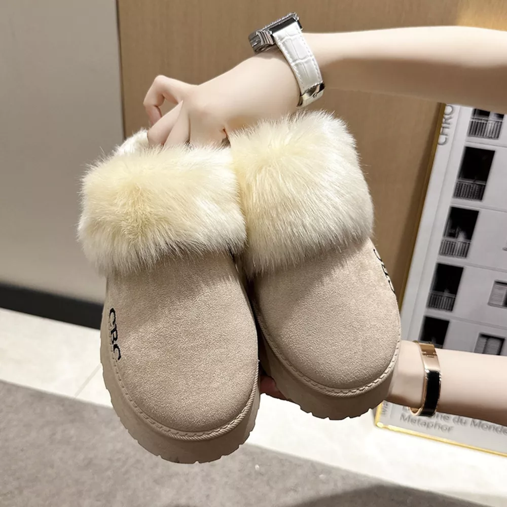 Furry Platform Slippers, image 5