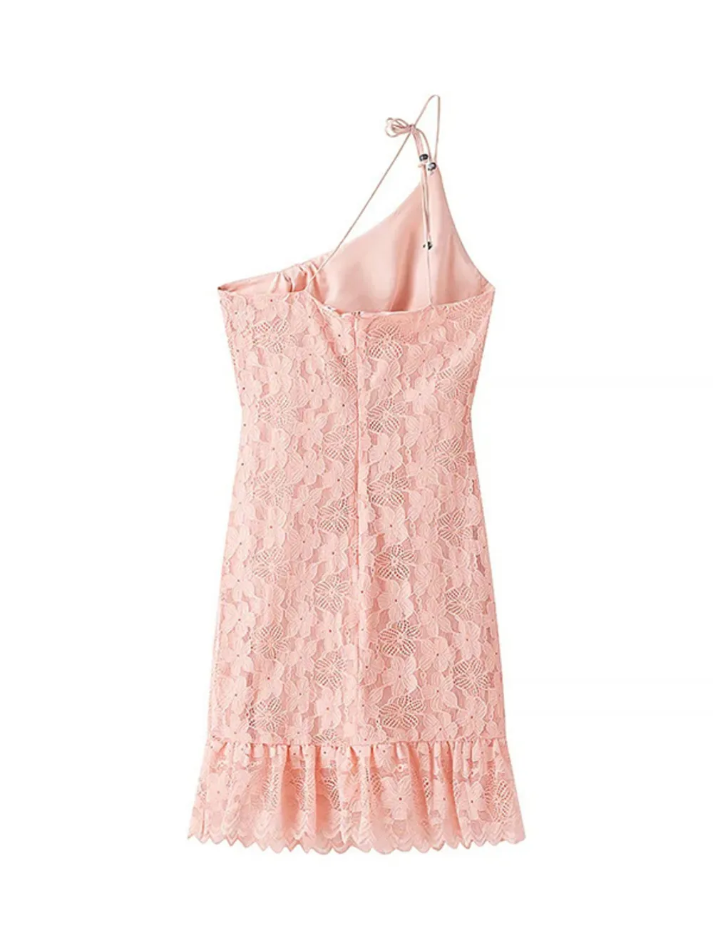 Lace One Shoulder Mini Dress, image 3