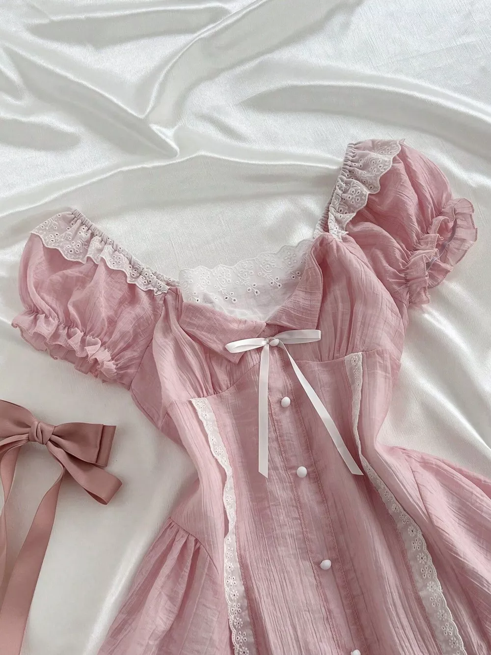 Lace Detail Cap Sleeve Dress, image 6