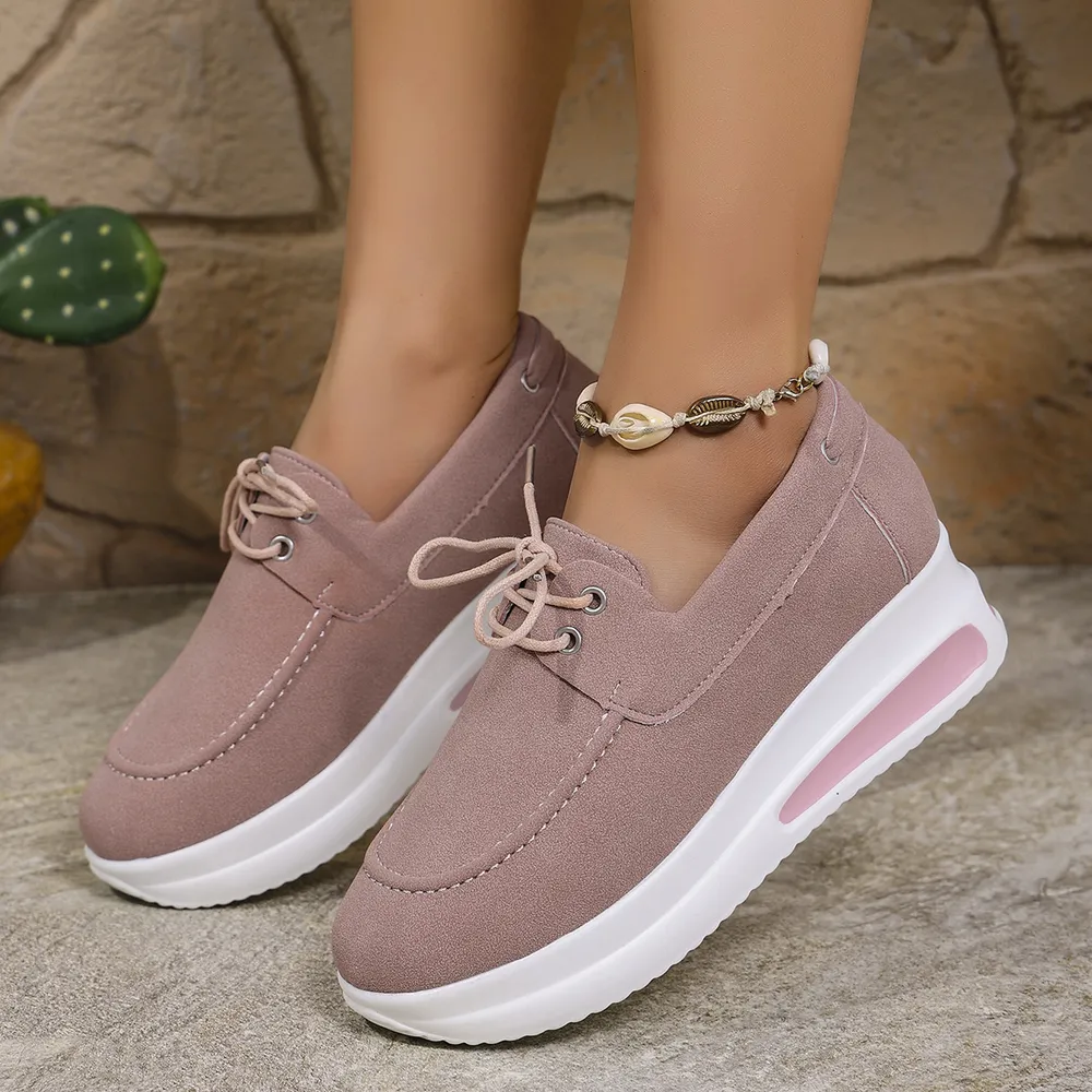 Round Toe Platform Sneakers, image 9